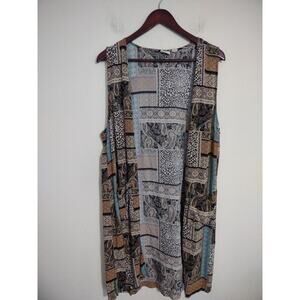 Cato‎ Long Sleeveless Cardigan Kimono Size XL